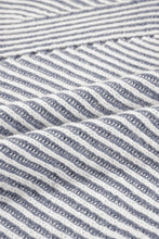 On the Line Blue Striped Ribbed Knit Sweater