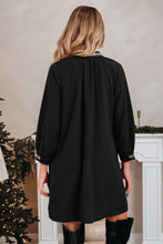 Modern Grace Contrast Trim Mini Dress