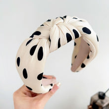 Polka Dot Headband Off White