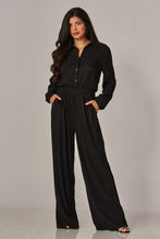 Live a Little Black Crinkled Plisse Jumpsuit