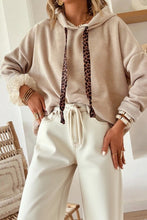 A Gentle Fierce Thermal Leopard Drawstring Hoodie