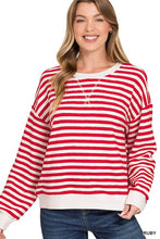 Grow Boldly Ruby Striped Pullover