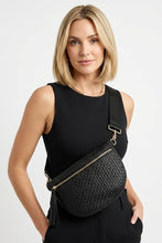 Black Woven Bum Bag