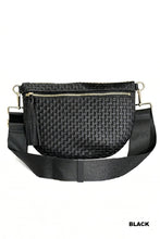 Black Woven Bum Bag