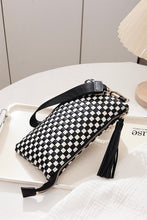 Black Woven Wristlet Clutch