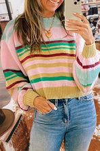 Sweater Era Striped Cropped Sweater