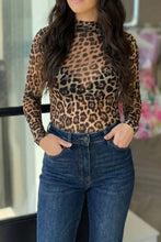 Classic Confidence Leopard Mesh Blouse