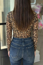 Classic Confidence Leopard Mesh Blouse
