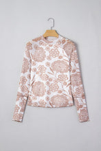 Always Lovely Floral Mesh Thumbhole Long Sleeve Top