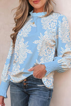 Full of Grace Ruffled Collar Flower Blouse
