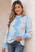 Full of Grace Ruffled Collar Flower Blouse