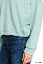 Give You Joy Blue French Terry Collared Pullover