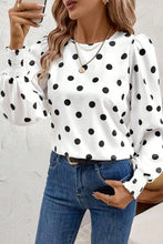 Playful Details Polka Dot Frilled Blouse