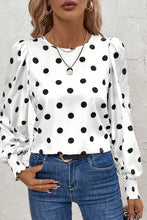 Playful Details Polka Dot Frilled Blouse