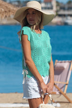 Morning Breeze Green Scalloped Knit Top