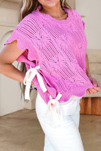 Morning Breeze Pink Scalloped Knit Top