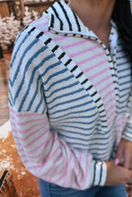 Get in Line Patchwork Half Zip Top