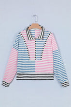 Get in Line Patchwork Half Zip Top