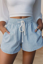 Made For Sunshine Sky Blue Stripe Denim Shorts