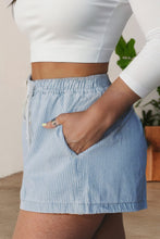 Made For Sunshine Sky Blue Stripe Denim Shorts