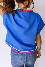 Truth Be Told Frilled Trim Collared Top