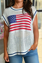 Americana Vibes USA Flag Knitted Top