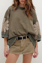 Wildflower Soul Mineral Wash Flower Patched Top