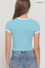 Everyday Cuteness Blue Ringer Top