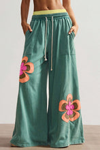 Boho Bloom Floral Patchwork Wide Leg Pants