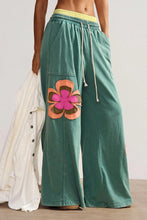 Boho Bloom Floral Patchwork Wide Leg Pants