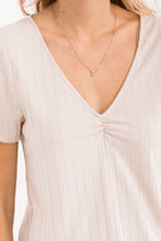 Say Less Ruched Ribbed Top