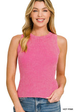 Those Chill Days Pink Ribbed Tank