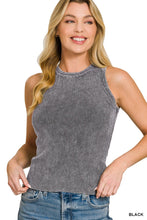 Those Chill Days Black Ribbed Tank