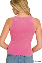 Those Chill Days Pink Ribbed Tank
