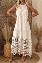 Earthbound Beauty Floral Lace Halter Dress