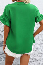 Making Plans Ruffle Ruched Shirt