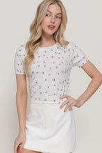 Cherry Kiss White Sweater Top