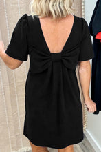 Just Enough Drama Backless Bow Mini Dress