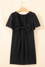 Just Enough Drama Backless Bow Mini Dress