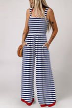 Party In The USA Stripe Shirred Wide Leg Jumpsuit