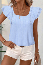 Lost In You Blue Stripe Bow Ruffled Blouse