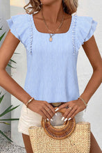 Lost In You Blue Stripe Bow Ruffled Blouse