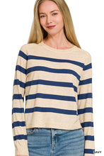Instant Classic Navy Lightweight Striped Sweater
