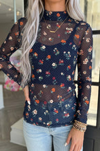Worth The Look Floral Mesh Mock Neck Top