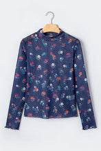 Worth The Look Floral Mesh Mock Neck Top