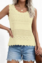 Summer Charm Hollow Knit Tank Top