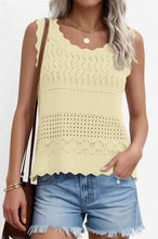 Summer Charm Hollow Knit Tank Top