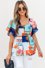 Tropical Memories Boho Flutter Sleeve Blouse