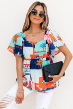 Tropical Memories Boho Flutter Sleeve Blouse