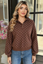 Just Because Brown Polka Dot Pullover